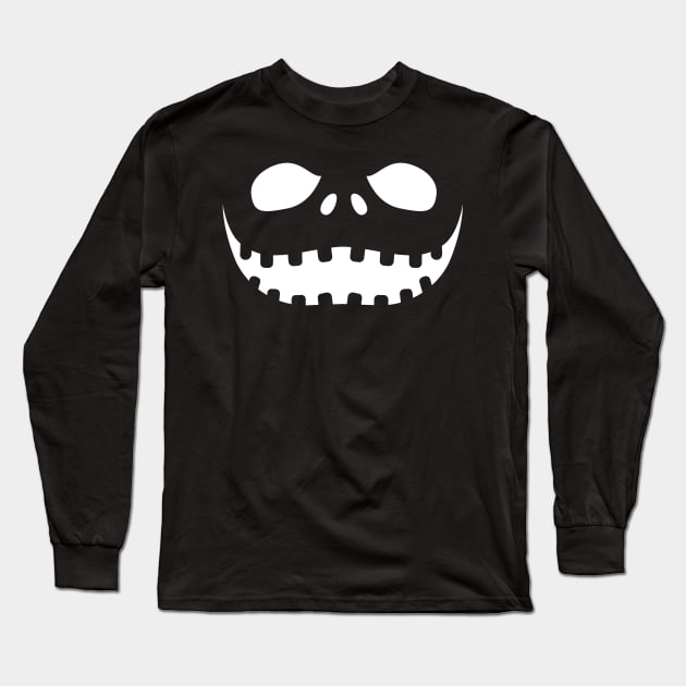 Scary Halloween Face Long Sleeve T-Shirt by edwardecho